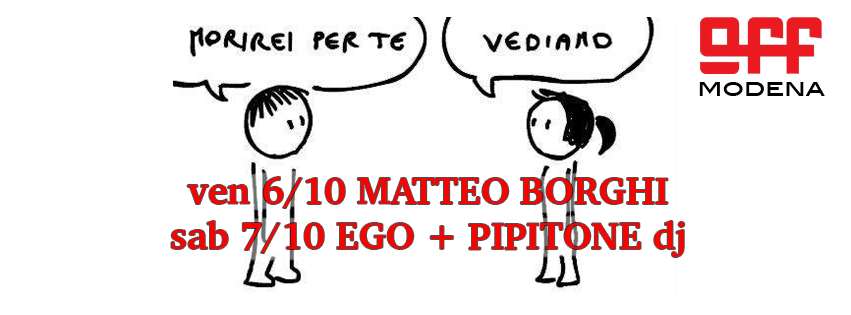 OFF Modena ottobre 6 borghi 7 ego pipitone